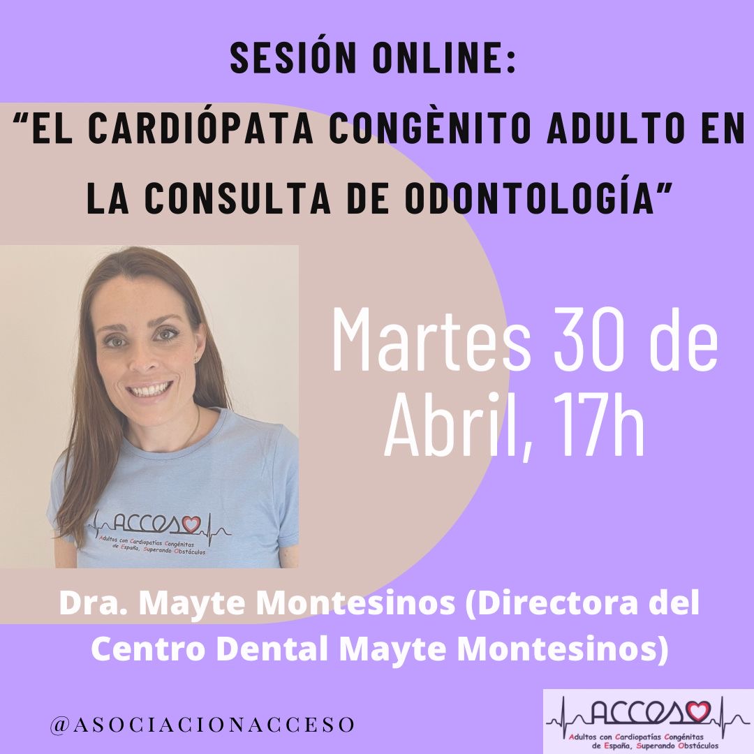 Sesión online: «El cardiópata congénito adulto en la consulta de odontología»